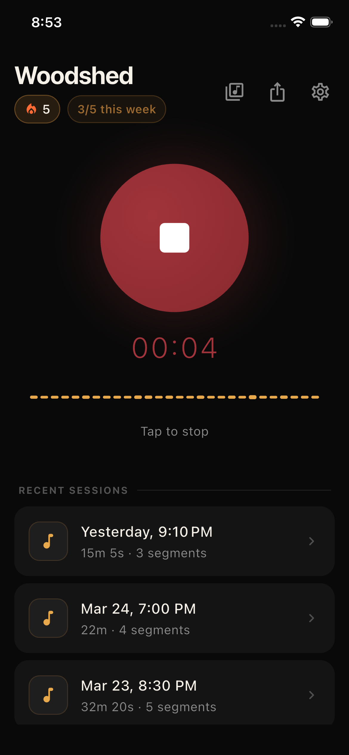 Recording in progress